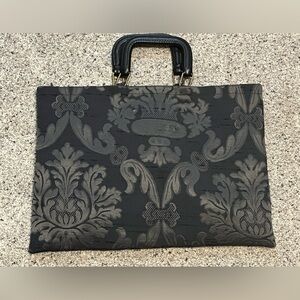 Elliva Boston attache lap top tote Bag Leather handles